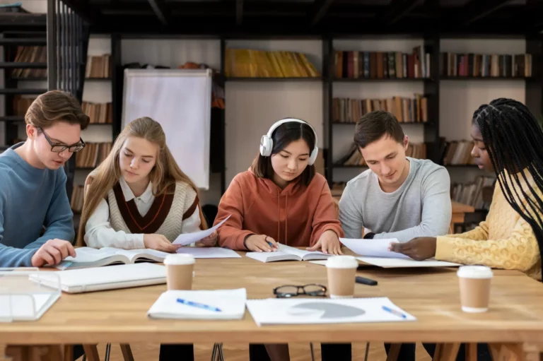 Young Student Learning in The Library